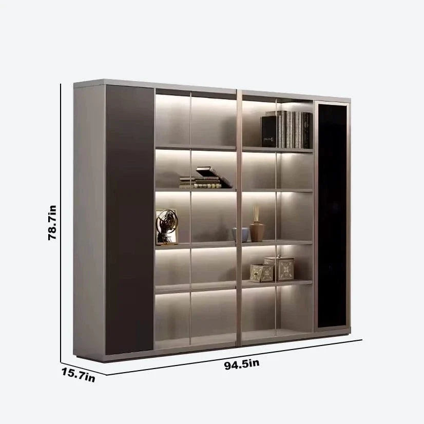 Heather · Office Shelves w/ Lighting & Wardrobe Storage