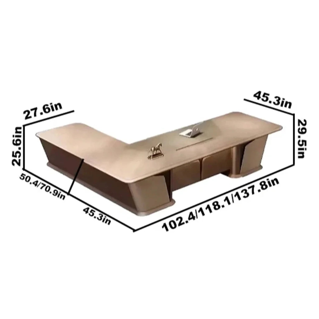Cognac · Executive Desk w/ Mobile Storage