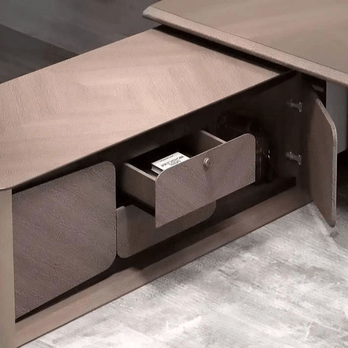 Cognac · Executive Desk w/ Mobile Storage
