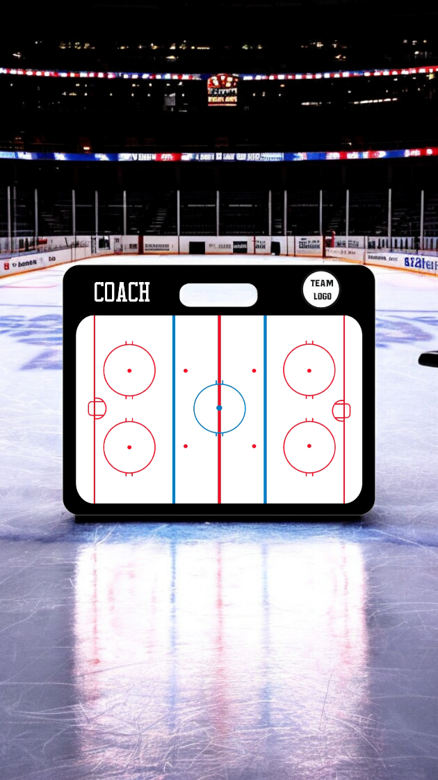 Custom Ice Hockey Magnetic Coaching Board 22x17.5" (56x45cm)