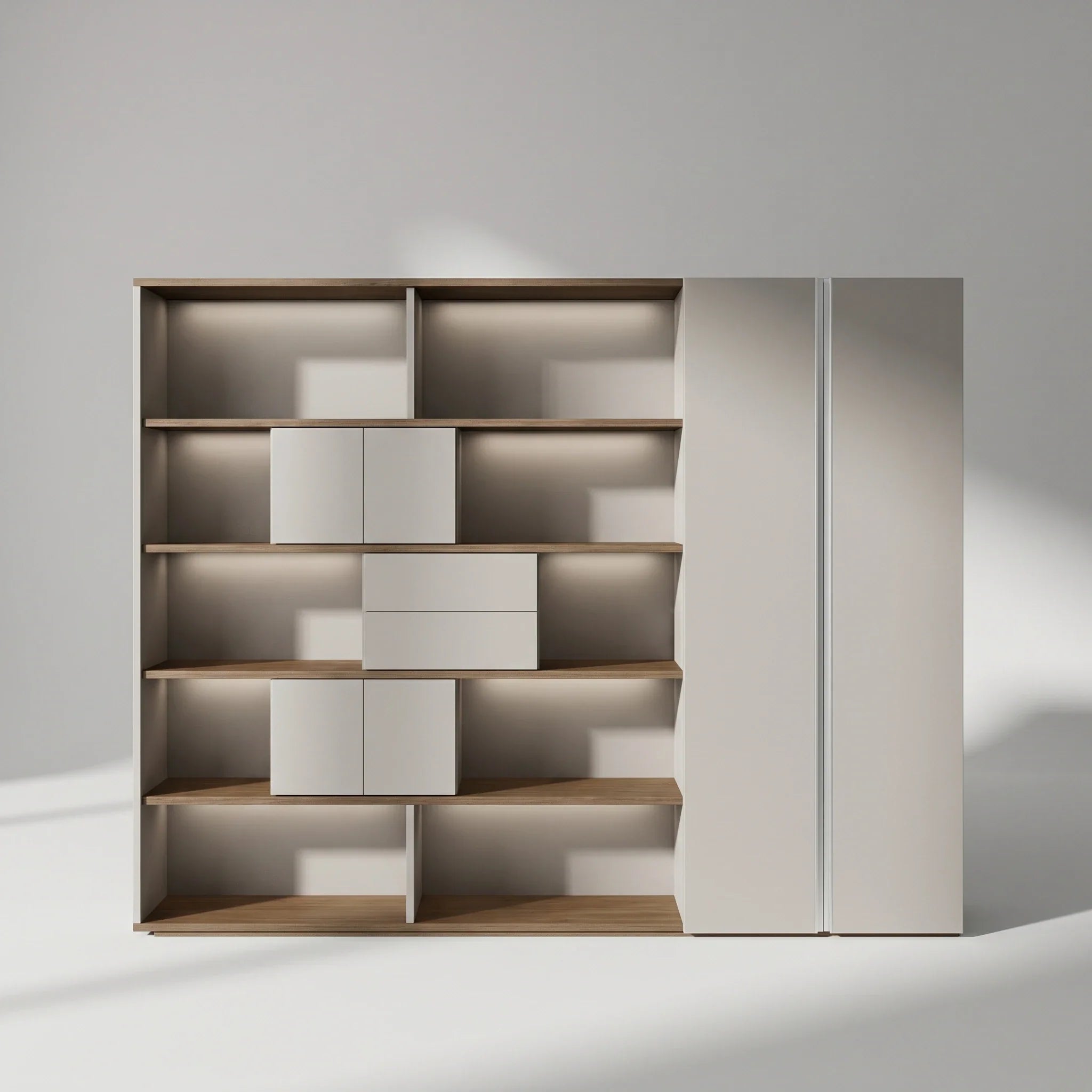 Hope · Office Shelves w/ Lighting & Storage