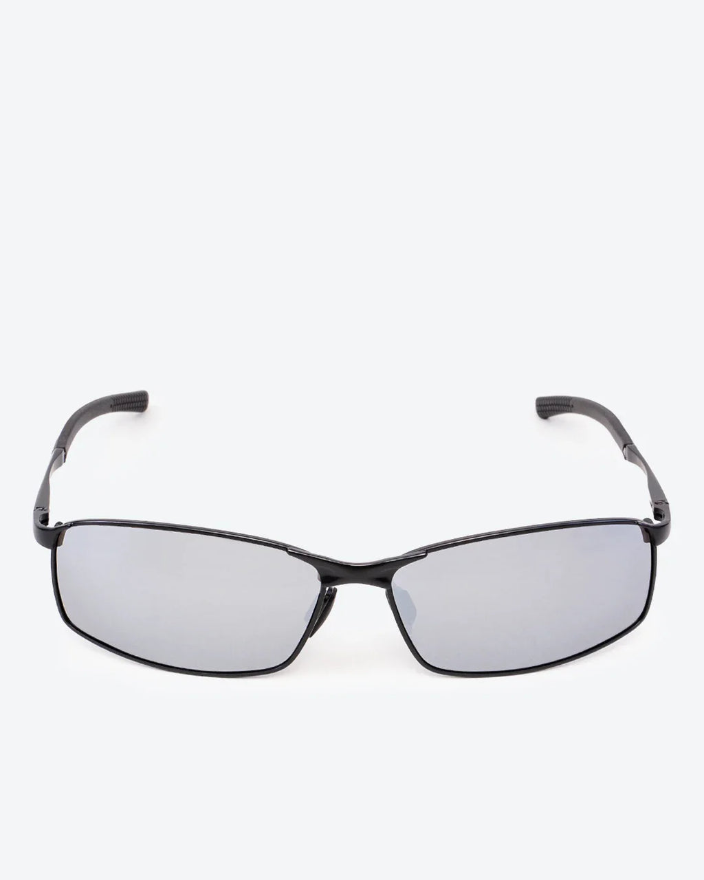 THEO - Silver Mirrored Polarized Lenses, Satin Black Frame