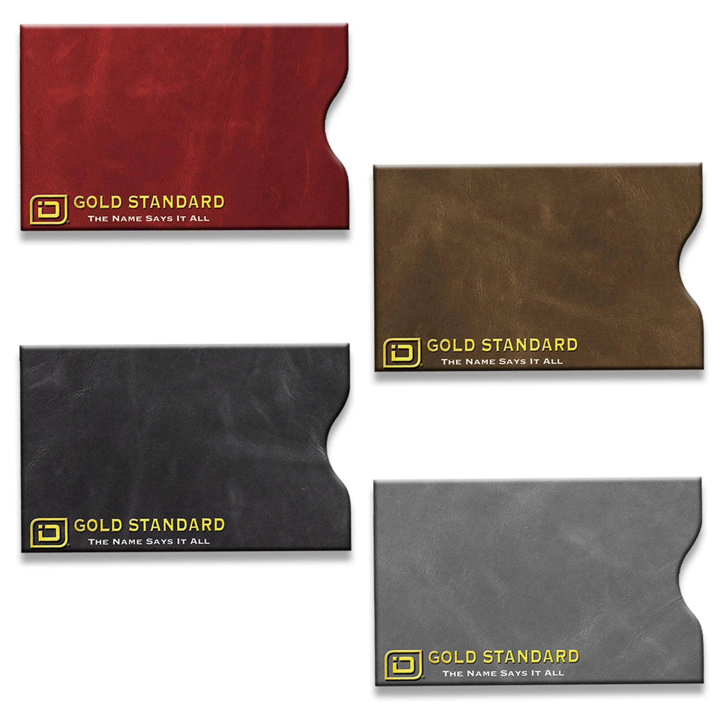 RFID Blocking Credit Card and Passport Sleeves - Leather Look 20 Pack