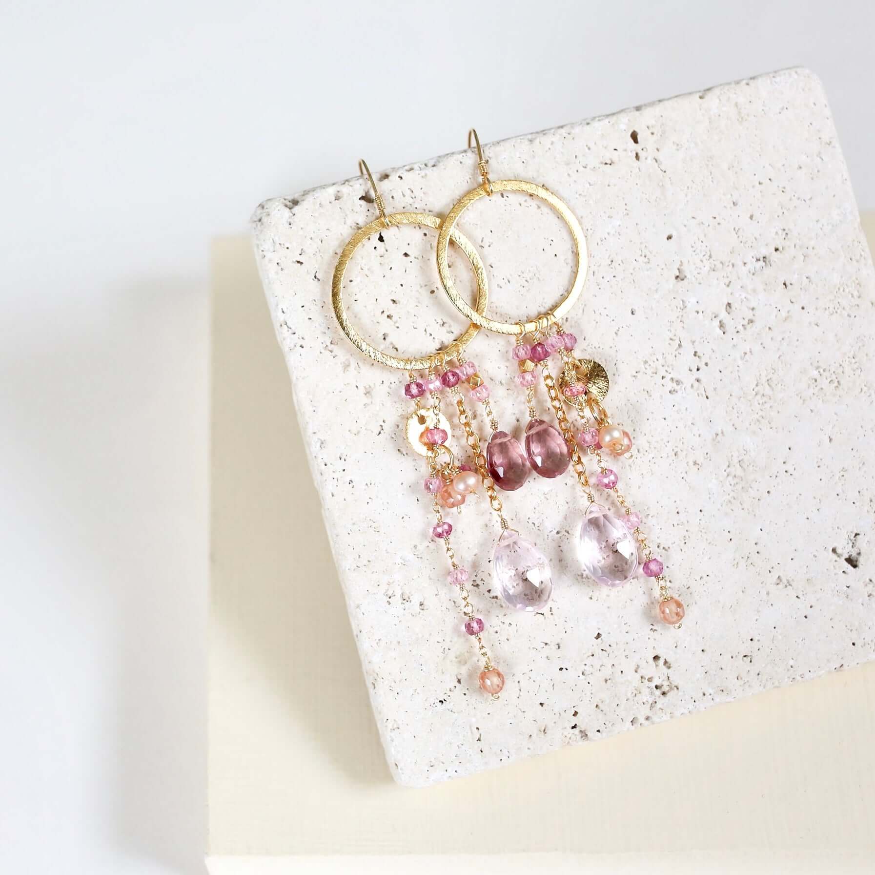 Citrine & Smoky Quartz Ammil Earrings