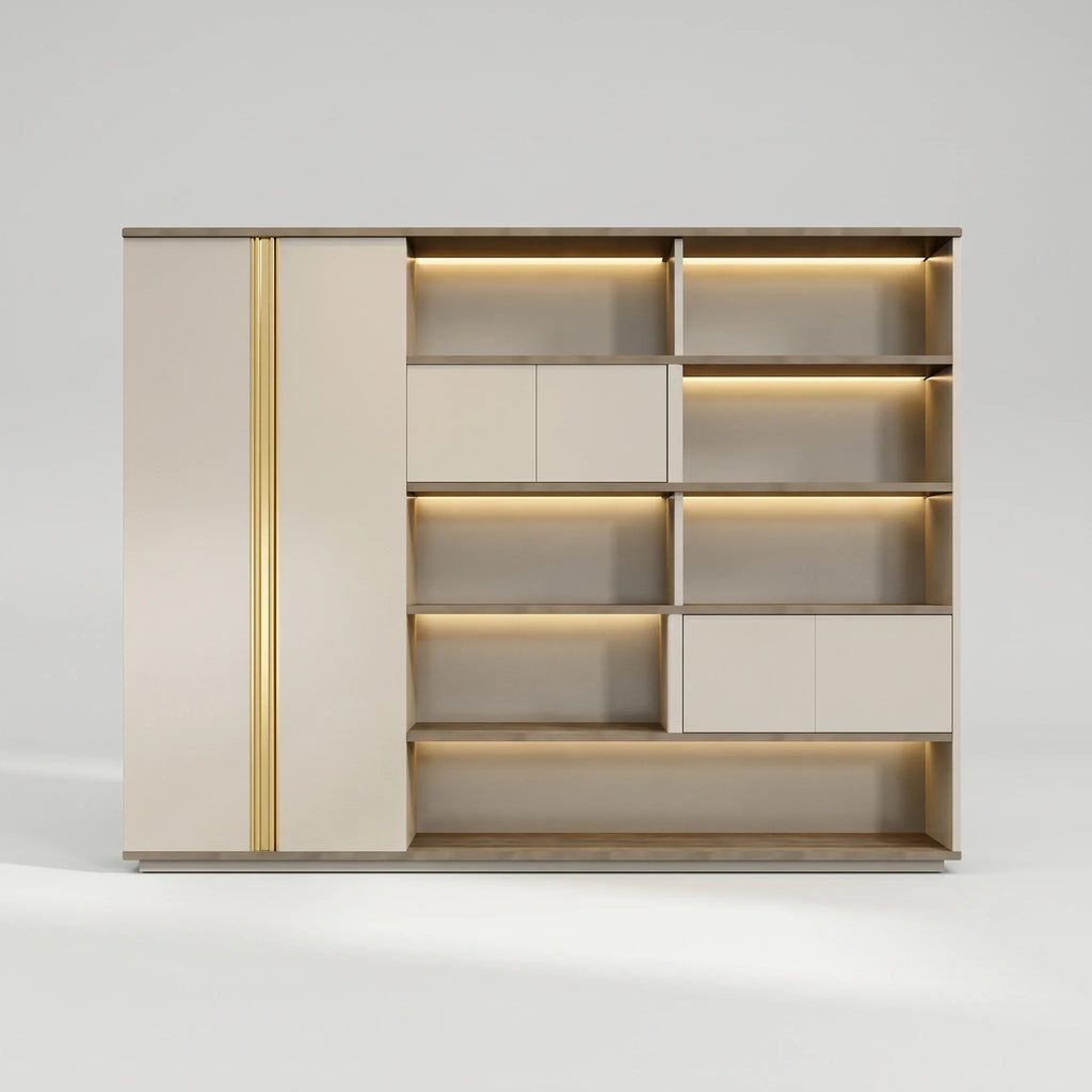 Zorin · Office Shelves w/ Lighting & Storage