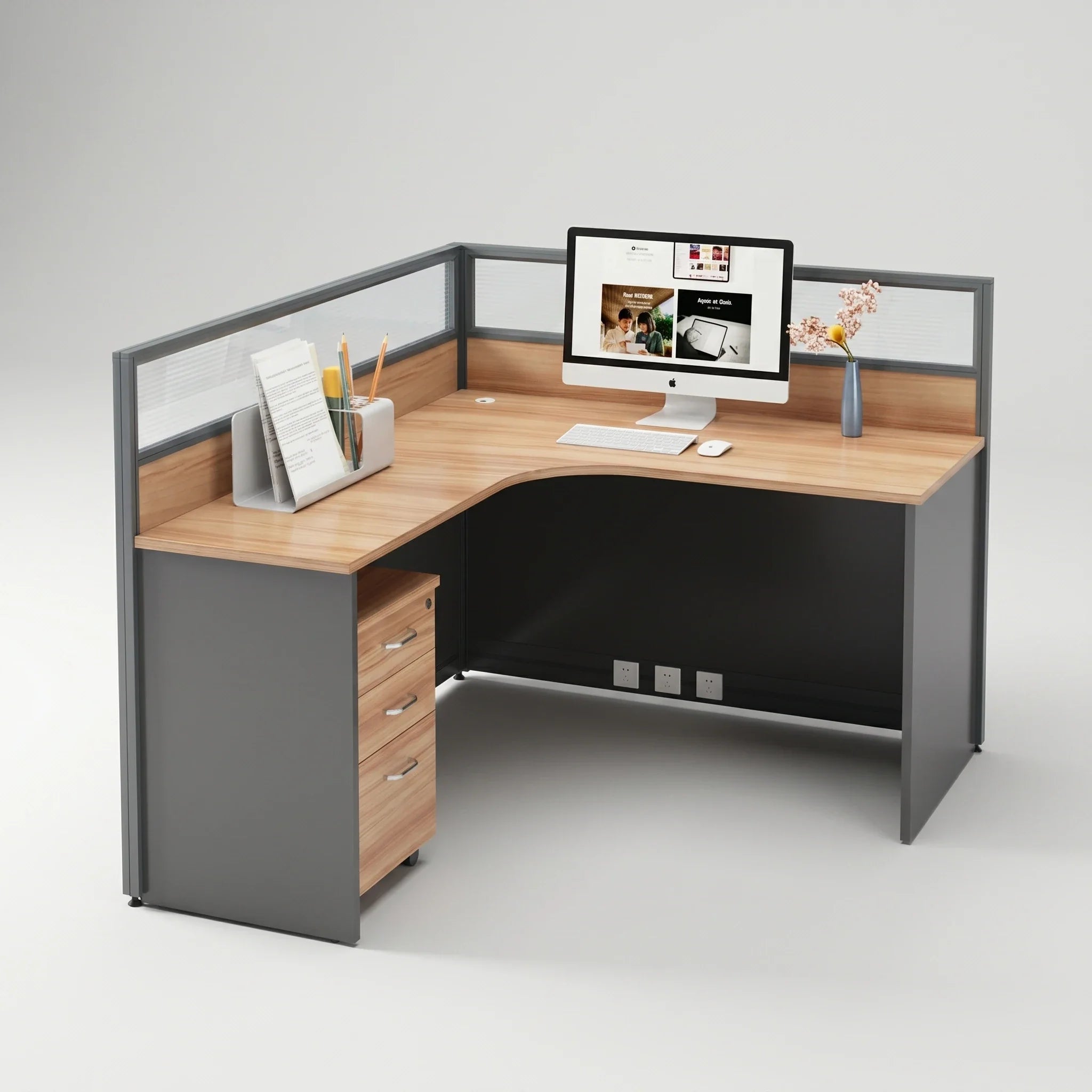 Keaton · L-Shaped Cubicle Workstation