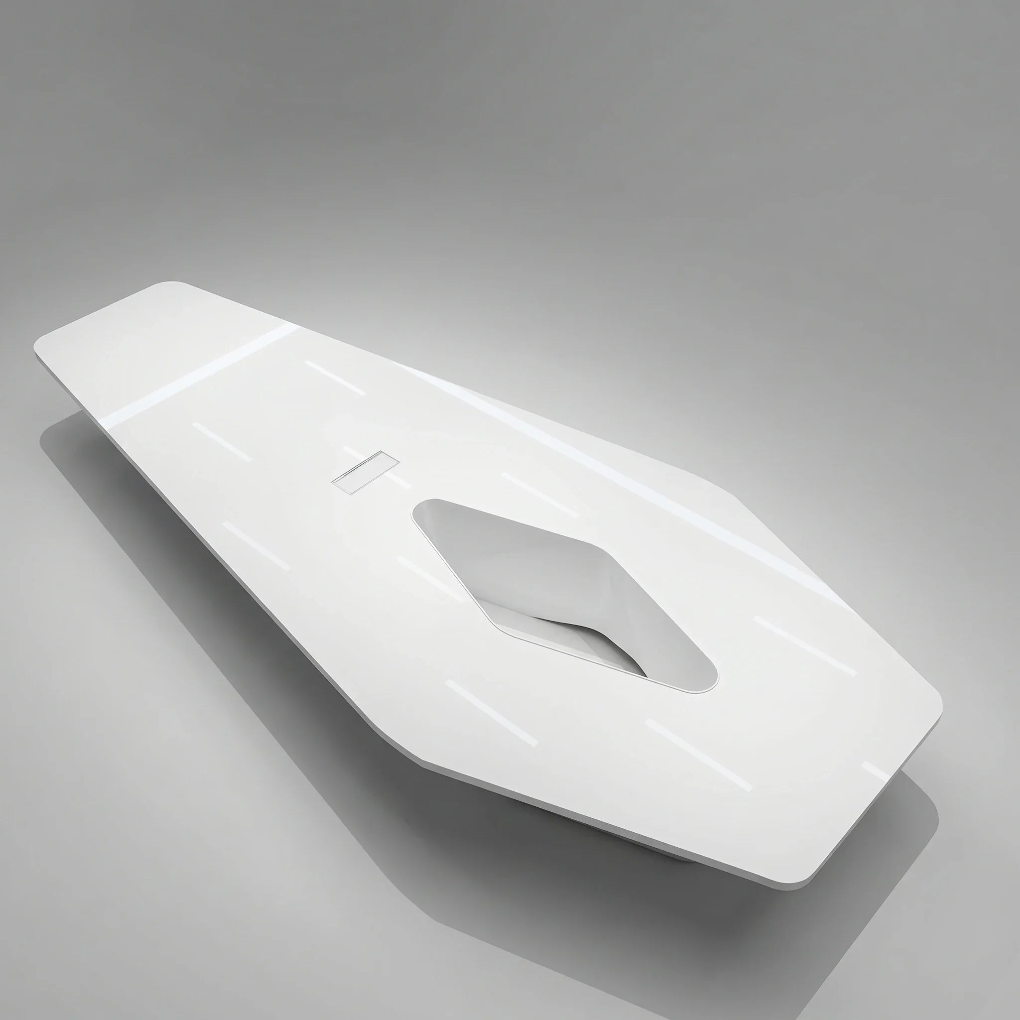 Vertix · White Conference Room Table, Tapered Hexagon