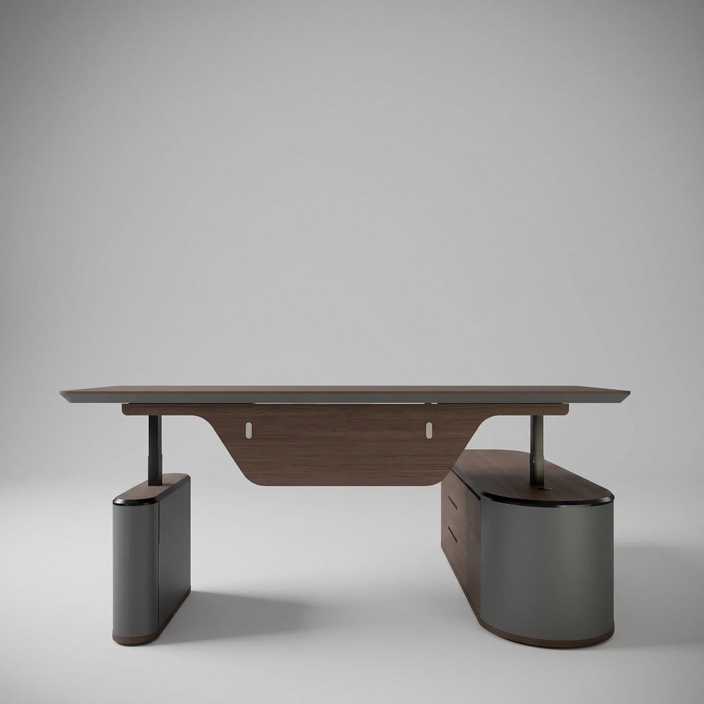 Sawyer · L-Shaped Executive Standing Desk, Adjustable Height