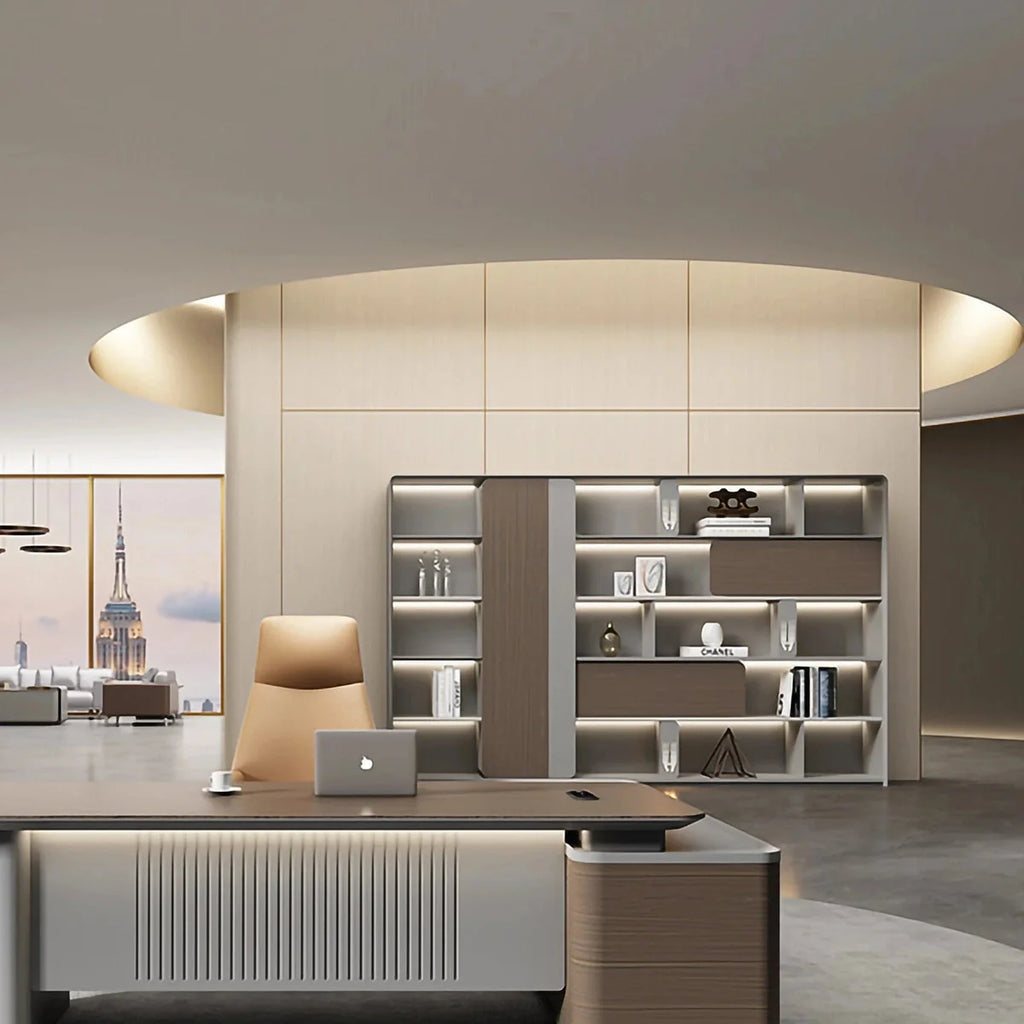 Kaithos · Office Shelves w/ Lighting & Storage