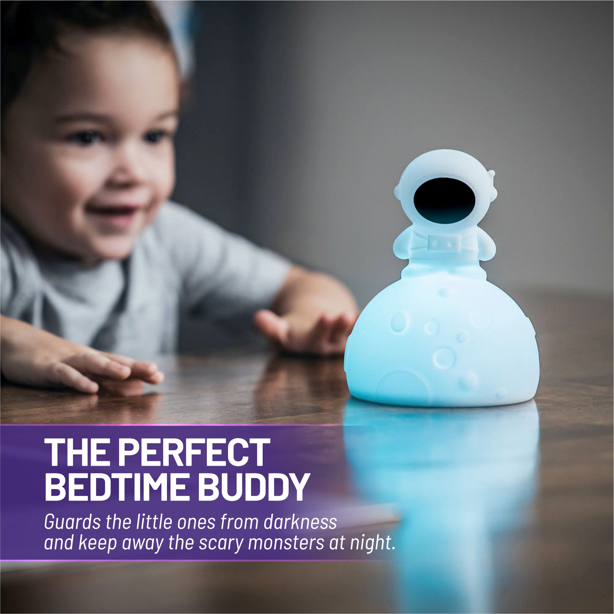 LumiPets Alice the Astronaut Silicone Night Light