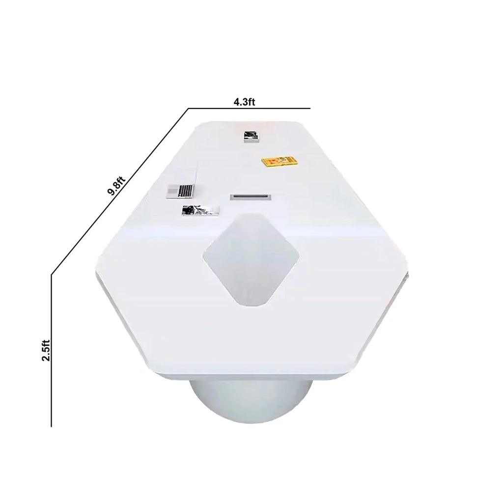 Vertix · White Conference Room Table, Tapered Hexagon