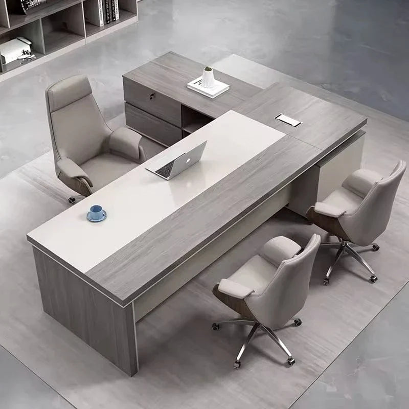 Purdue · Modern L-Shaped Executive Desk