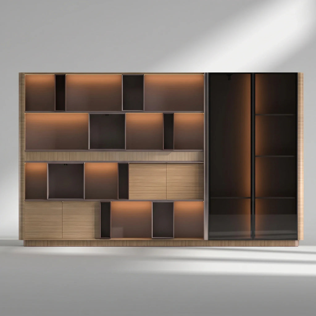 Sonnet · Office Shelves w/ Integrated Lighting