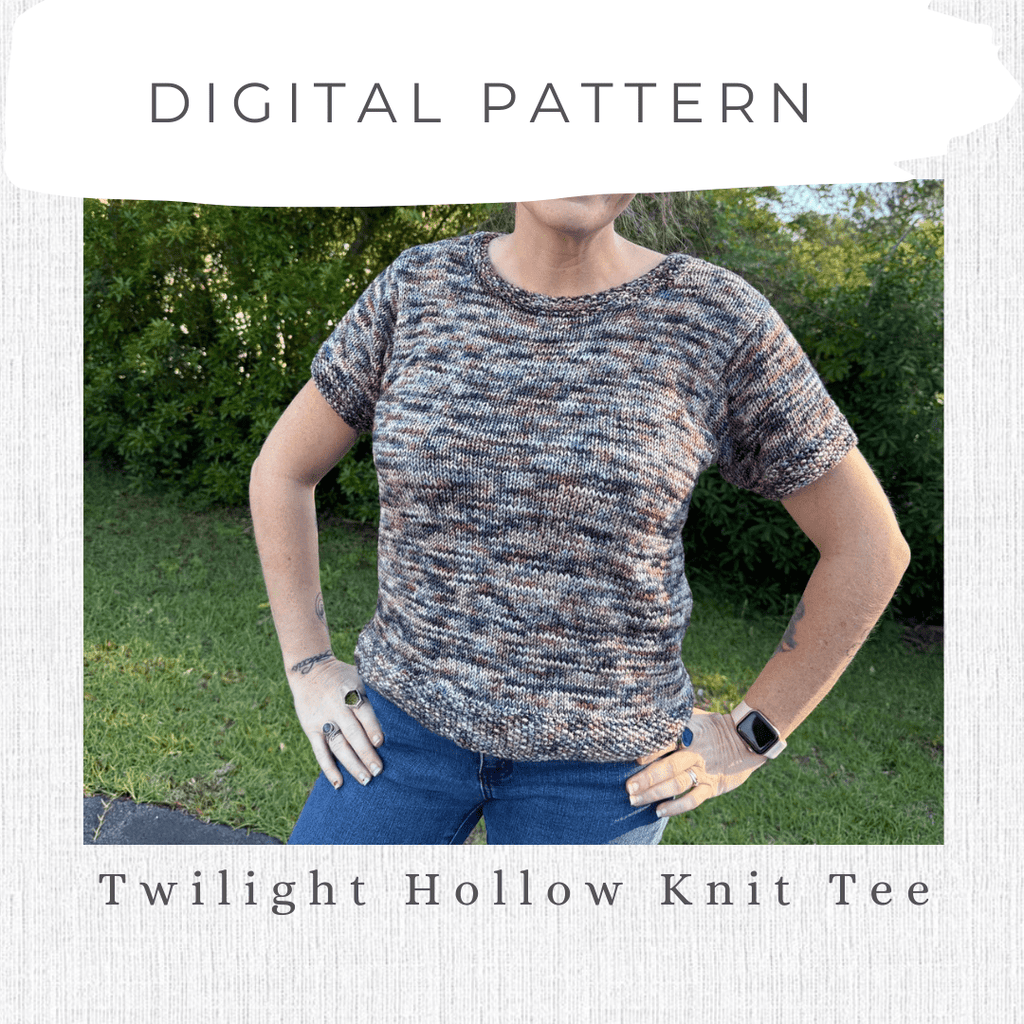 Twilight Hollow Knit Tee - Digital Pattern