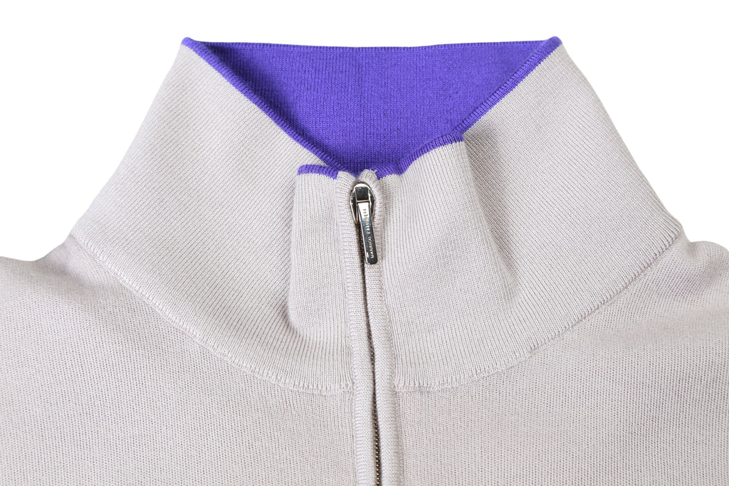 Manrico Cashmere Quarter-Zip Mock Neck Sweater