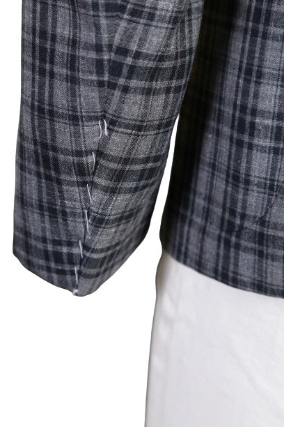 Kiton Plaid Wool-Silk-Linen Sport Jacket