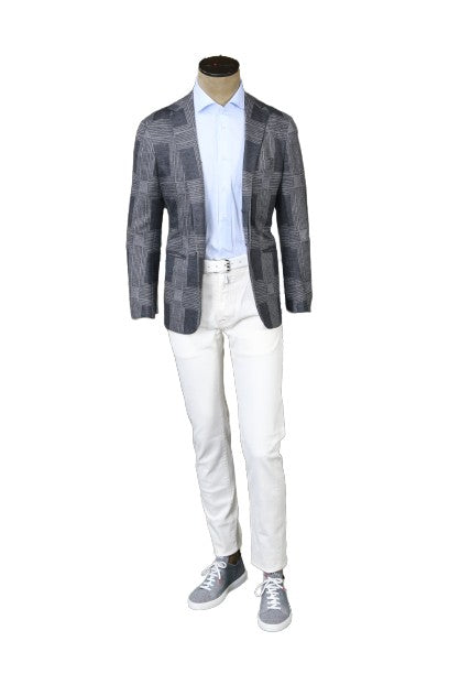 KNT by Kiton Checked Cashmere-Cotton Sport Jacket