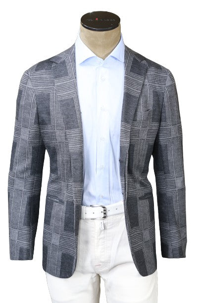 KNT by Kiton Checked Cashmere-Cotton Sport Jacket