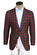Kiton Checked Cashmere-Silk Sport Jacket