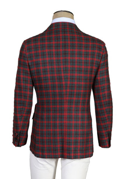 Kiton Checked Cashmere-Silk Sport Jacket