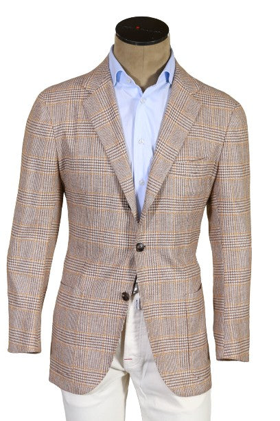 Kiton Checked Cashmere Sport Jacket