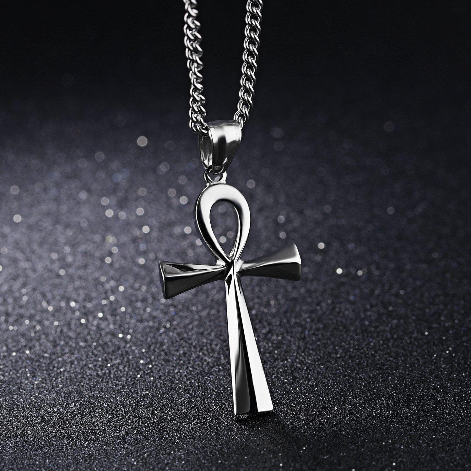 Ancient Egypt Life and Balance Stainless Steel Necklace
