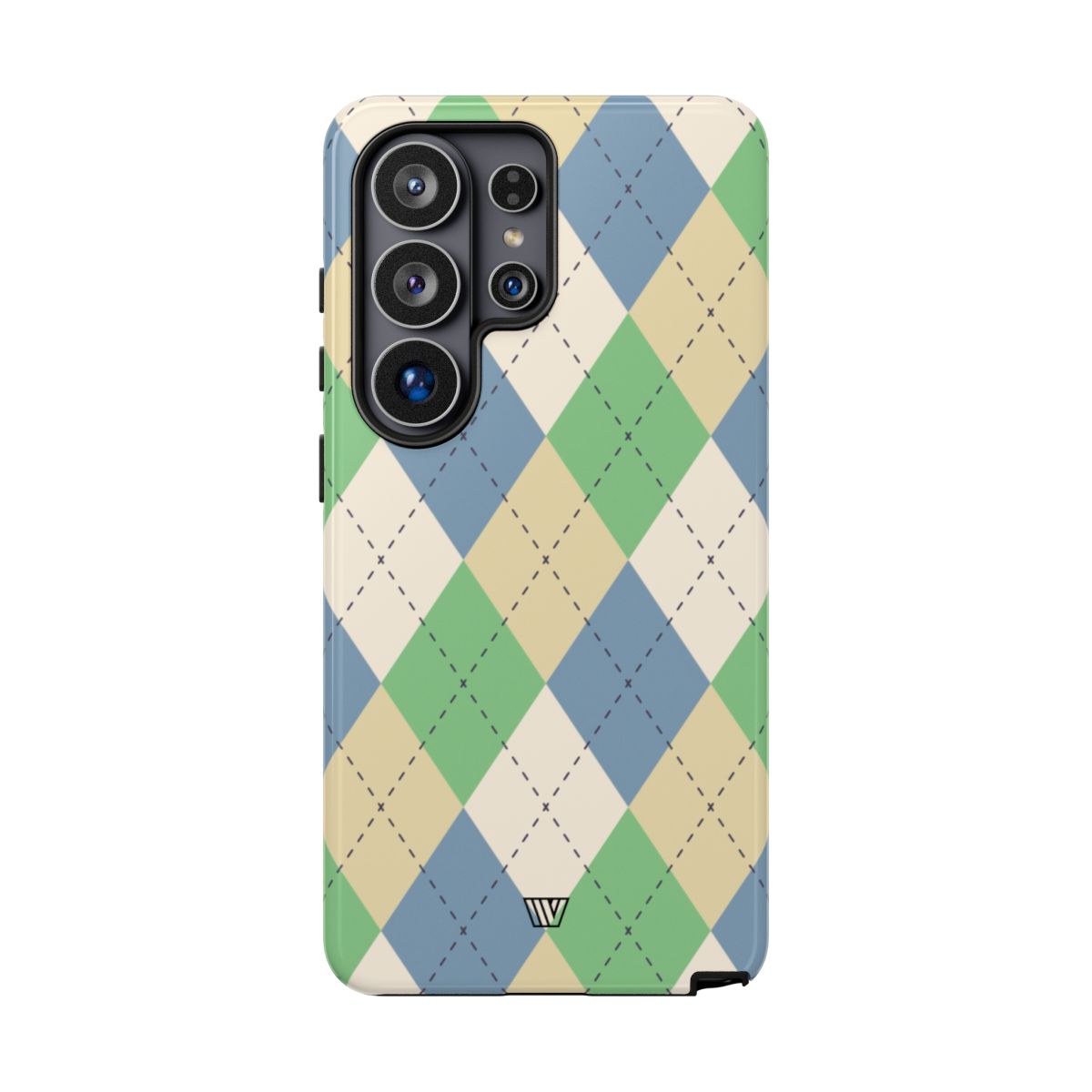 GREEN BLUE BEIGE ARGYLE | Tough Phone Case