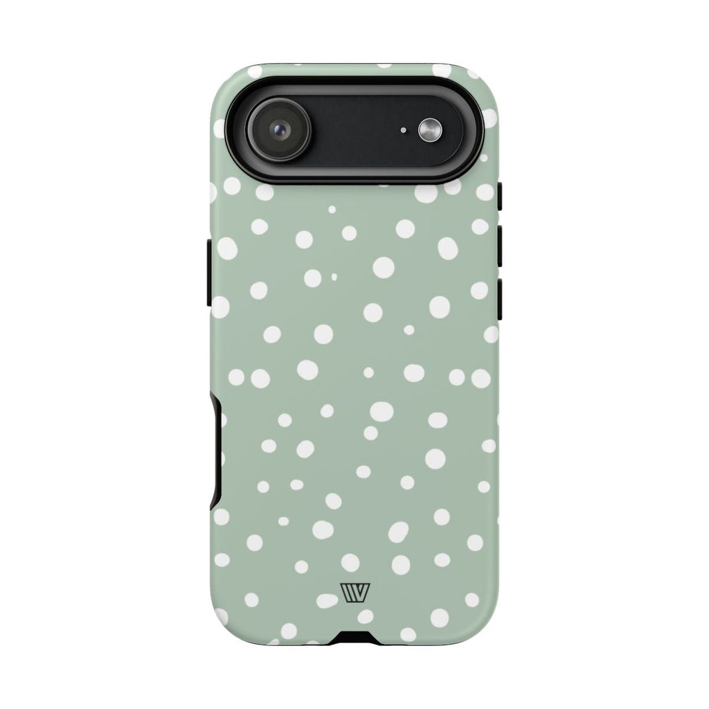 PASTEL GREEN DOTS | Tough Phone Case