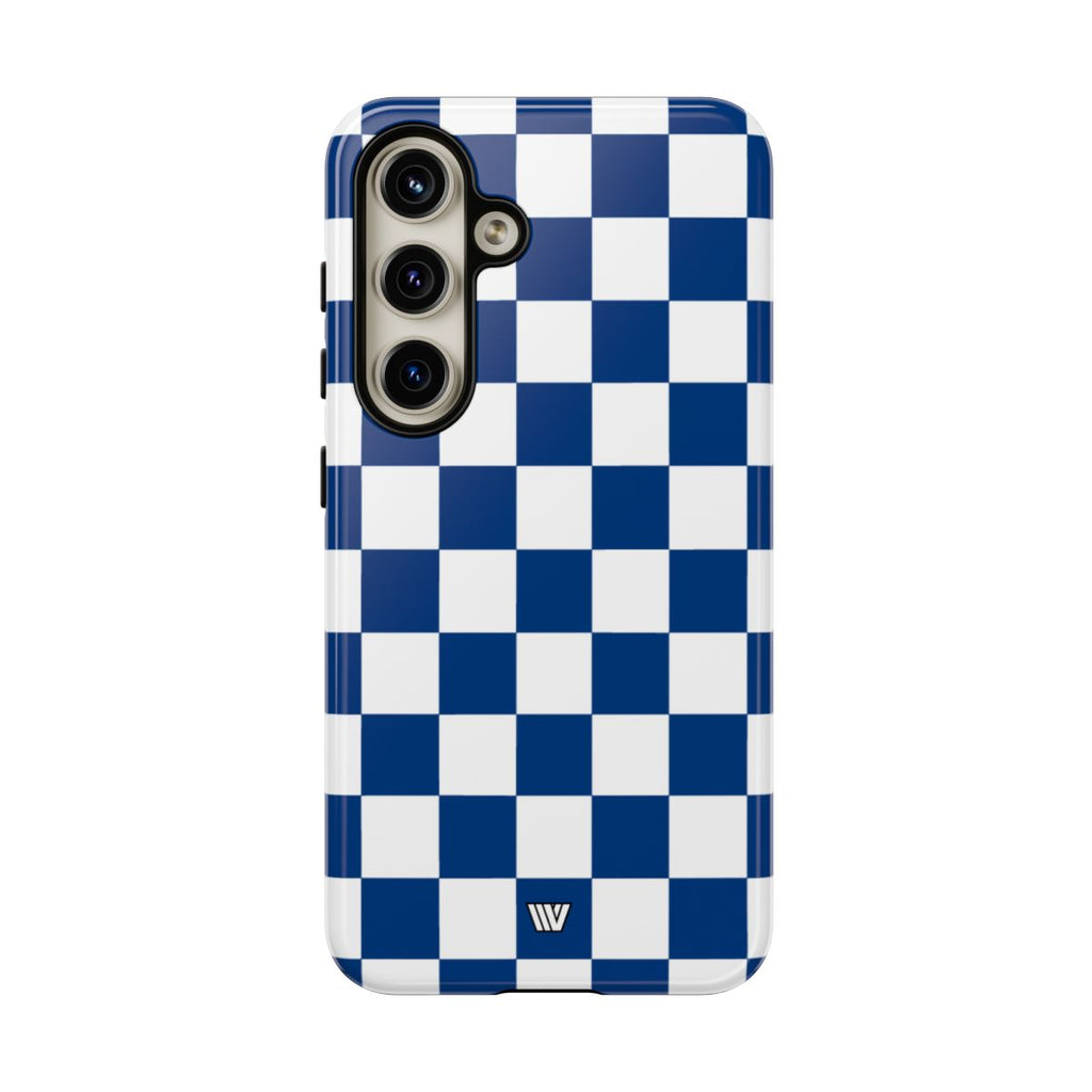 BLUE WHITE CHECKERBOARD | Tough Phone Case