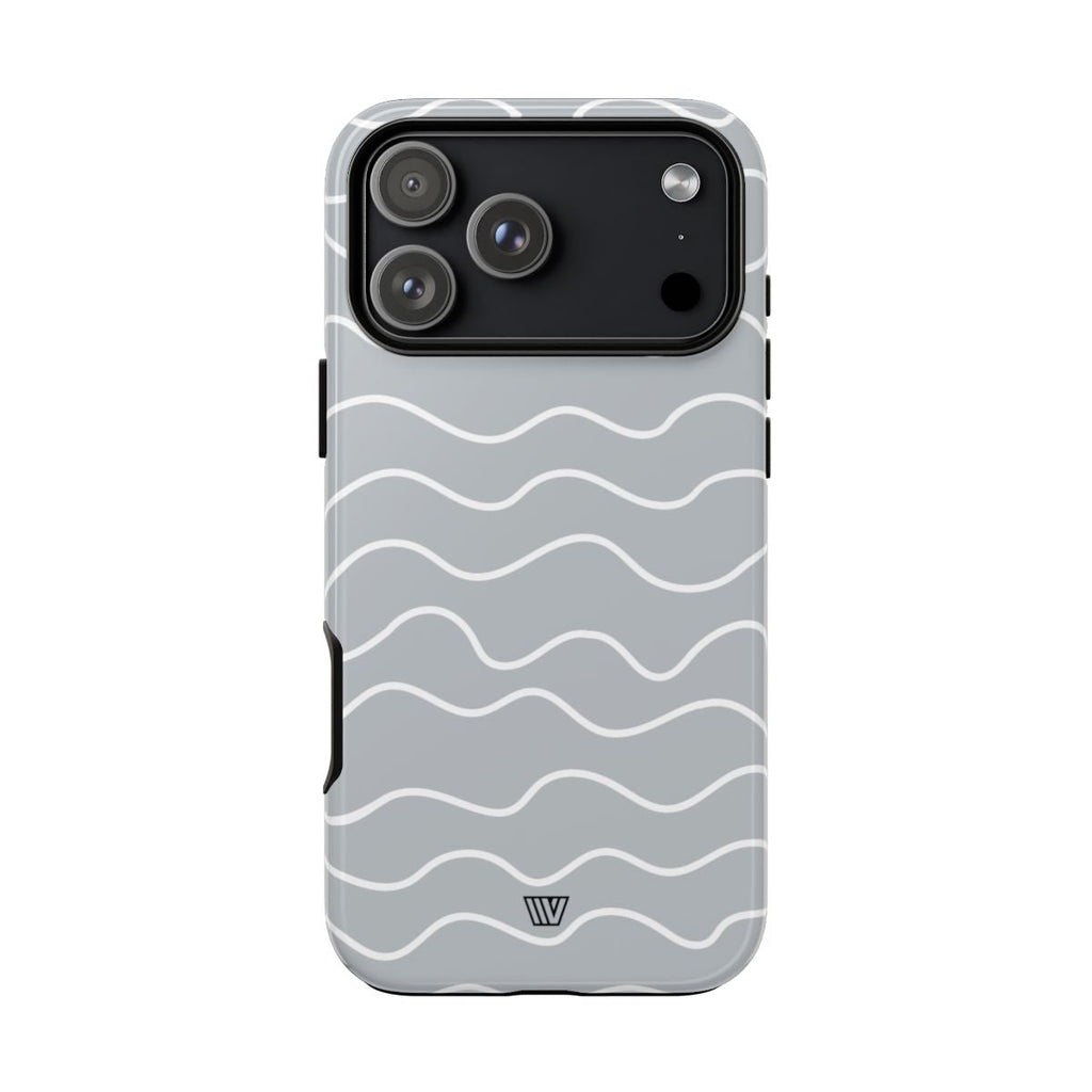 GRAY WAVES | Tough Phone Case