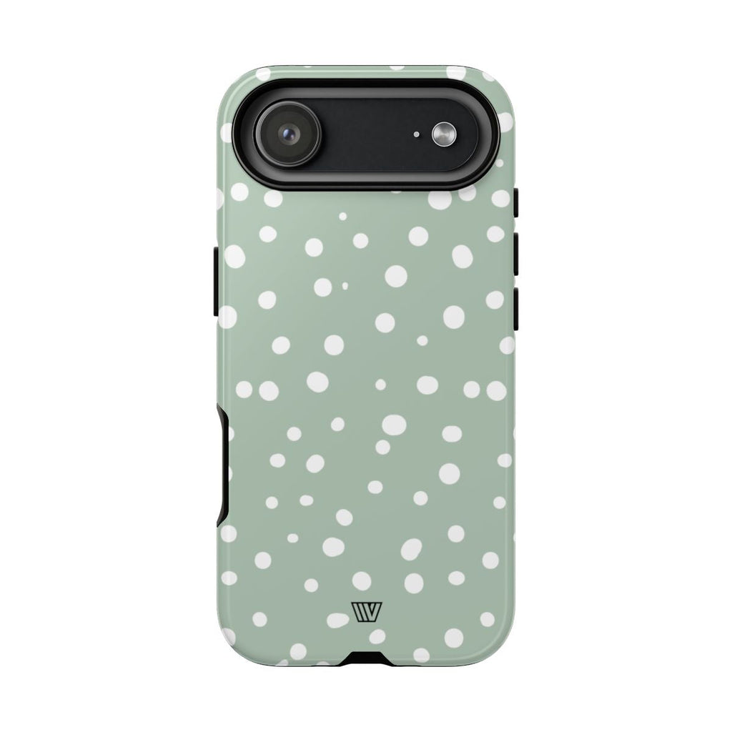 PASTEL GREEN DOTS | Tough Phone Case