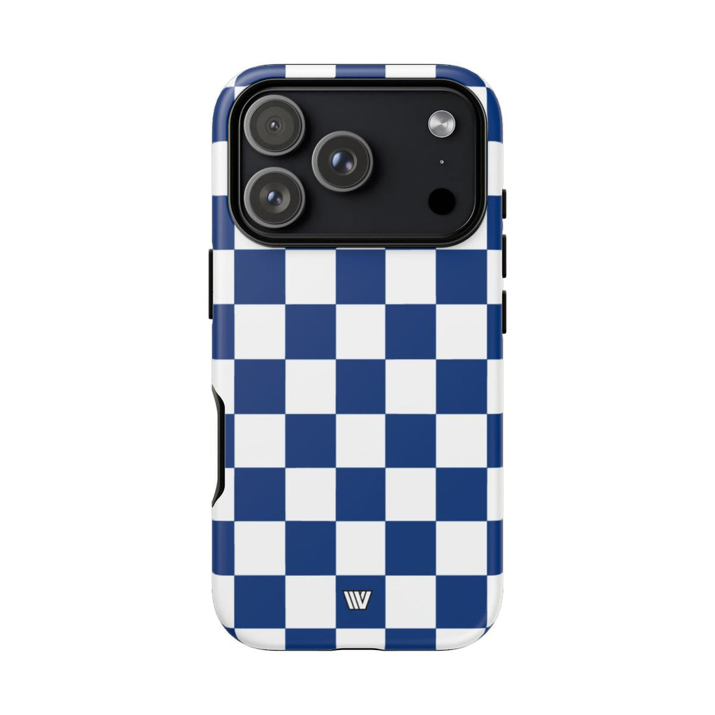 BLUE WHITE CHECKERBOARD | Tough Phone Case