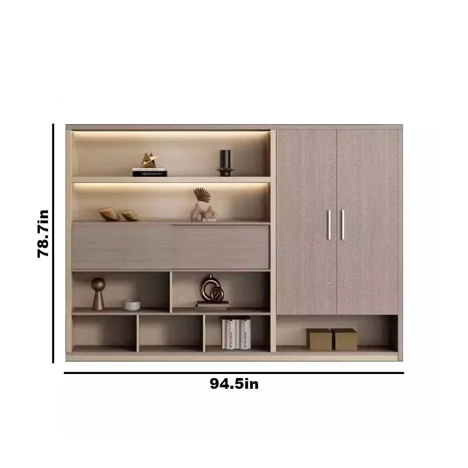 Posh · Modern Office Shelves w/ Lighting & Storage