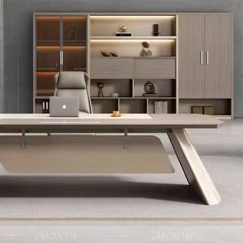 Posh · Modern Office Shelves w/ Lighting & Storage