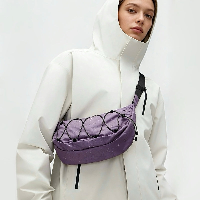 Airy Nylon Crescent Sling Bag