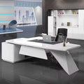Turing · White L-Shaped Executive Desk