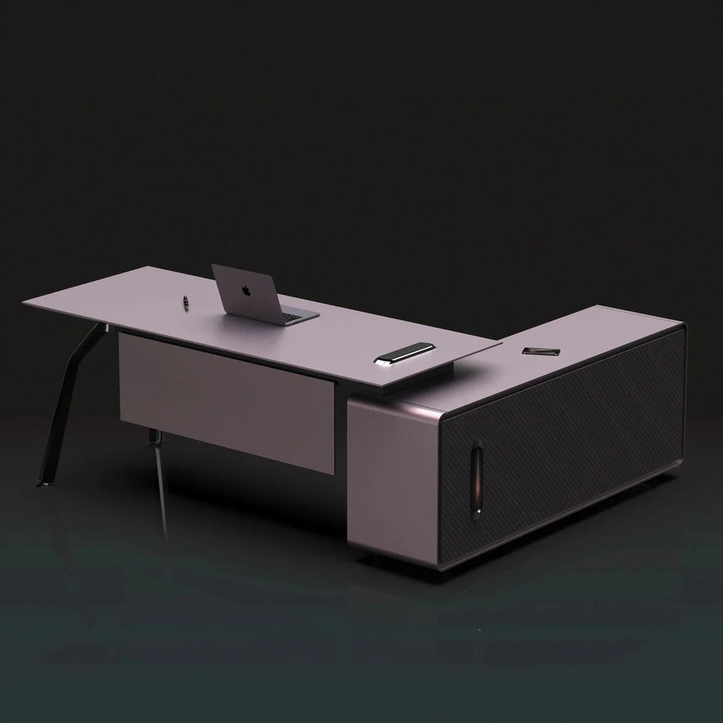 Zyner · Luxury L-Shaped Executive Desk