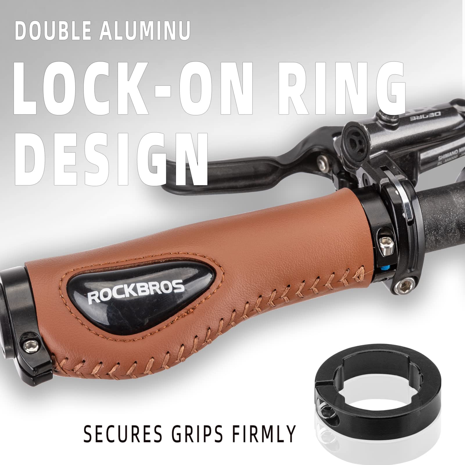 Bike Handle Grips Ergonomics Design Soft Gel Dual Lock