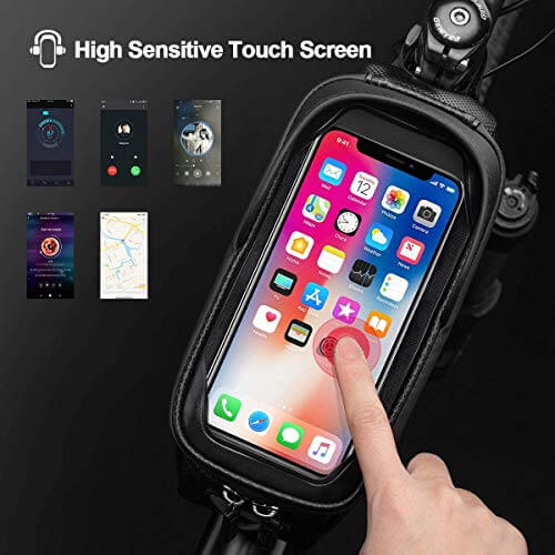 Hard-Shell Bike Top Tube Phone Bag