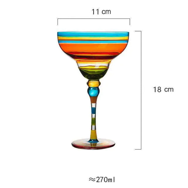 Cristal Handmade Artisan Margarita Glasses