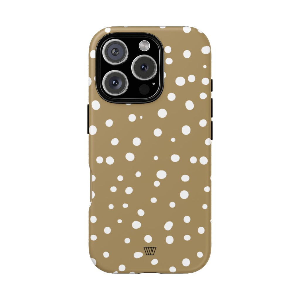 DARK BEIGE DOTS | Tough Phone Case