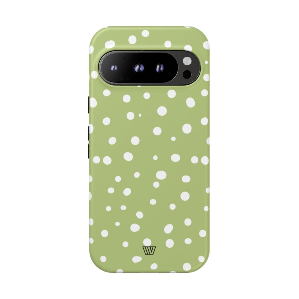 PALE OLIVE DOTS | Tough Phone Case