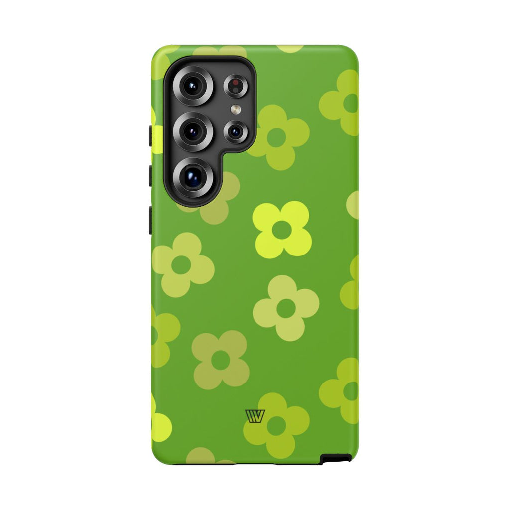 GREEN RETRO FLOWERS | Tough Phone Case