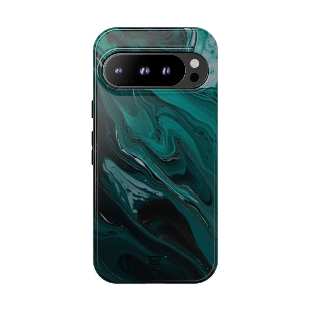 TEAL PAINT SWIRL | Tough Phone Case