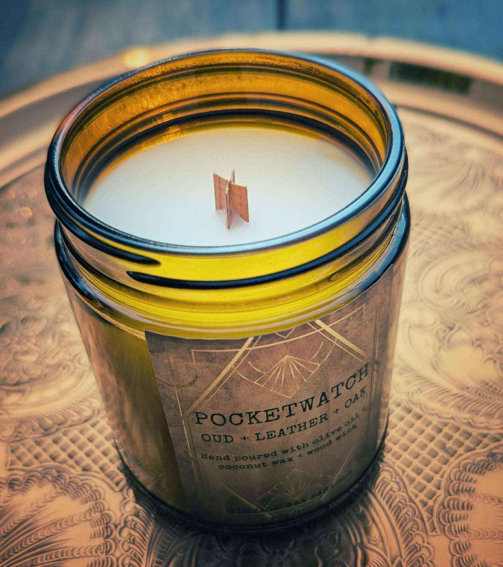 Vintage Wooden Wick Candle – Art Deco 1920s Inspired Scented Candle Gift