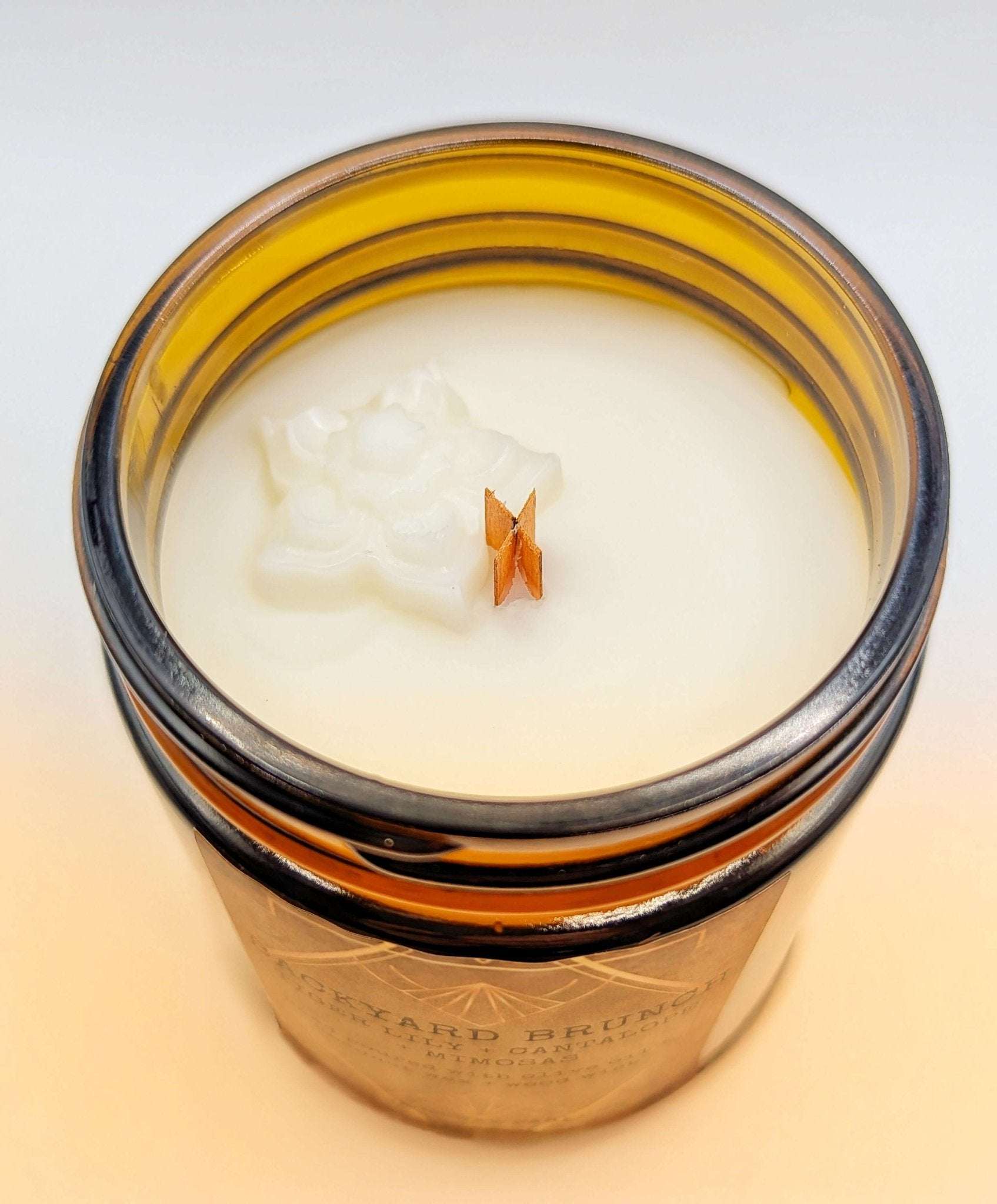 Vintage Wooden Wick Candle – Art Deco 1920s Inspired Scented Candle Gift