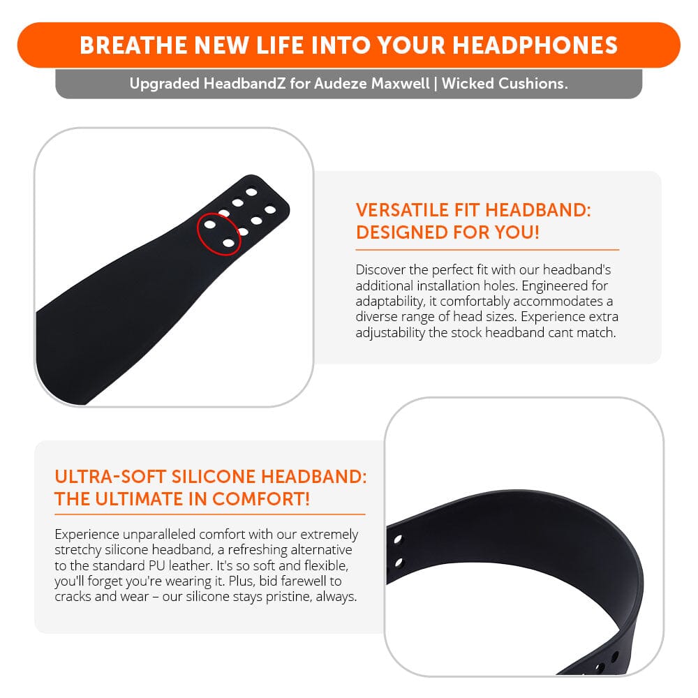Upgraded Silicone Headband for Audeze Maxwell 1 and 2 - WC HeadbandZ