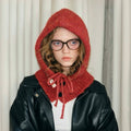 Drawstring Buttoned Balaclava Hat