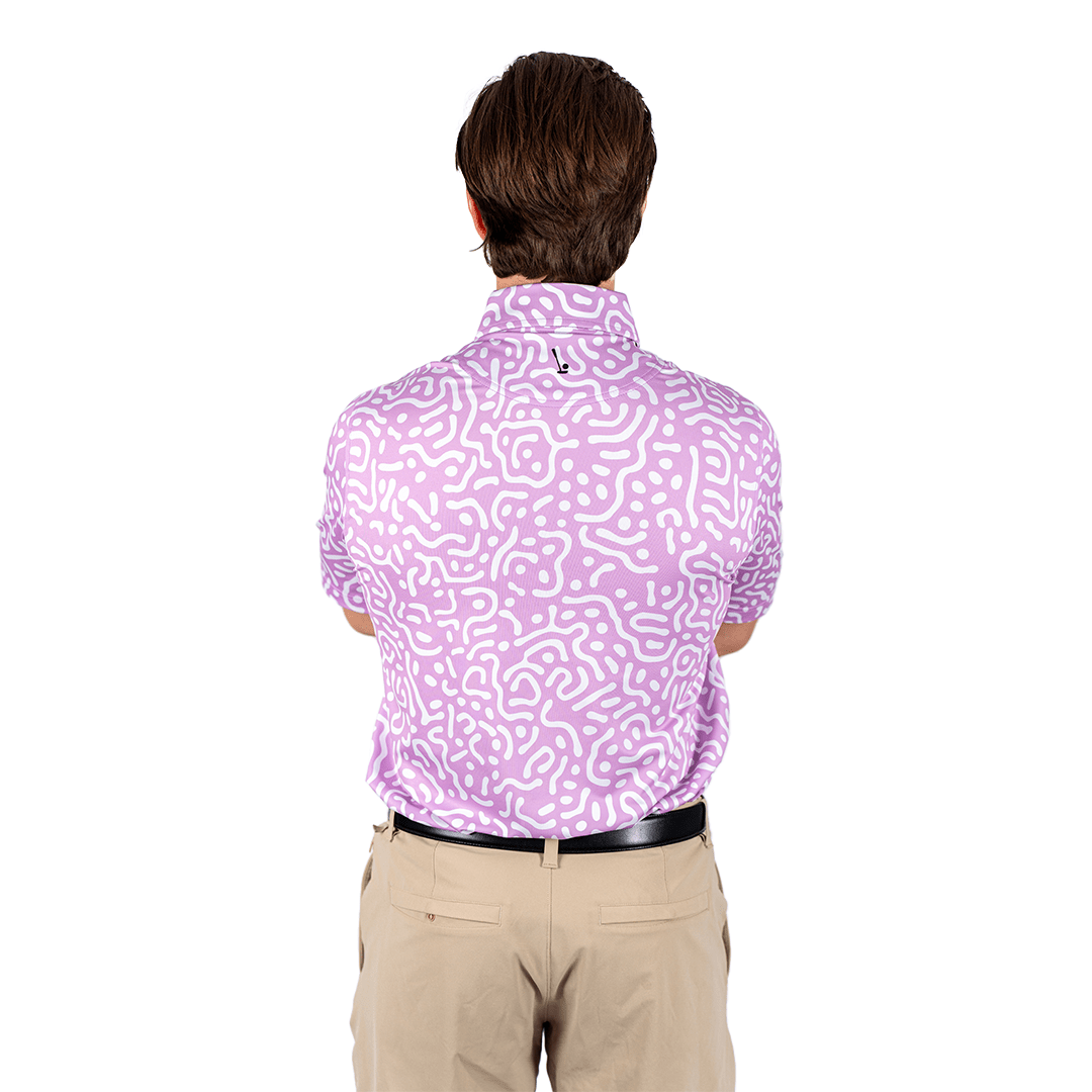 Wrong Fairway Men's Polo (Lavender)