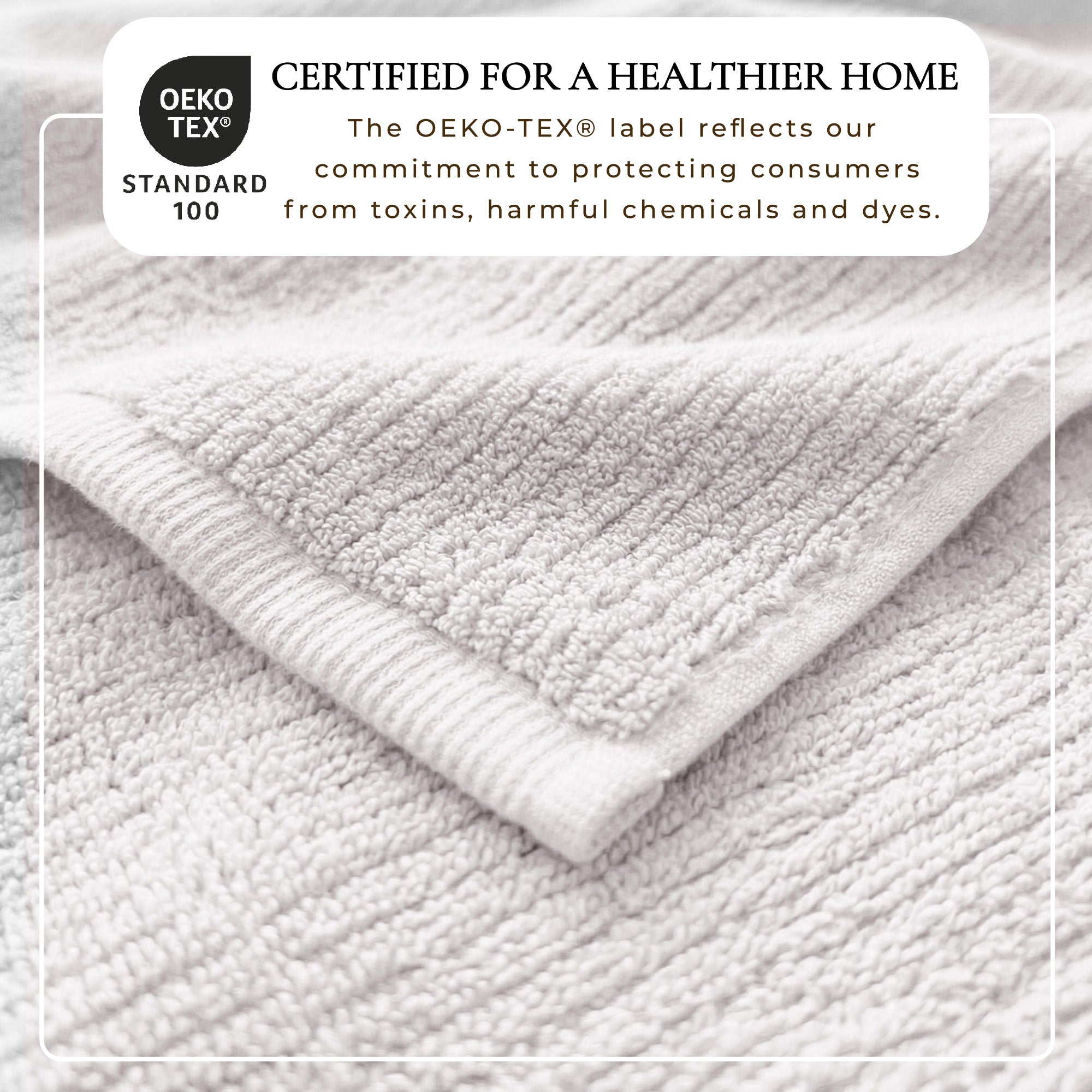 Turkish Cotton Ribbed 6-Piece Bath Towel Set - Georgiana Collection